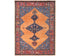 9x12 Orange Blue Aryana Afghan Hand Knotted Veg Dye Wool Area Rug